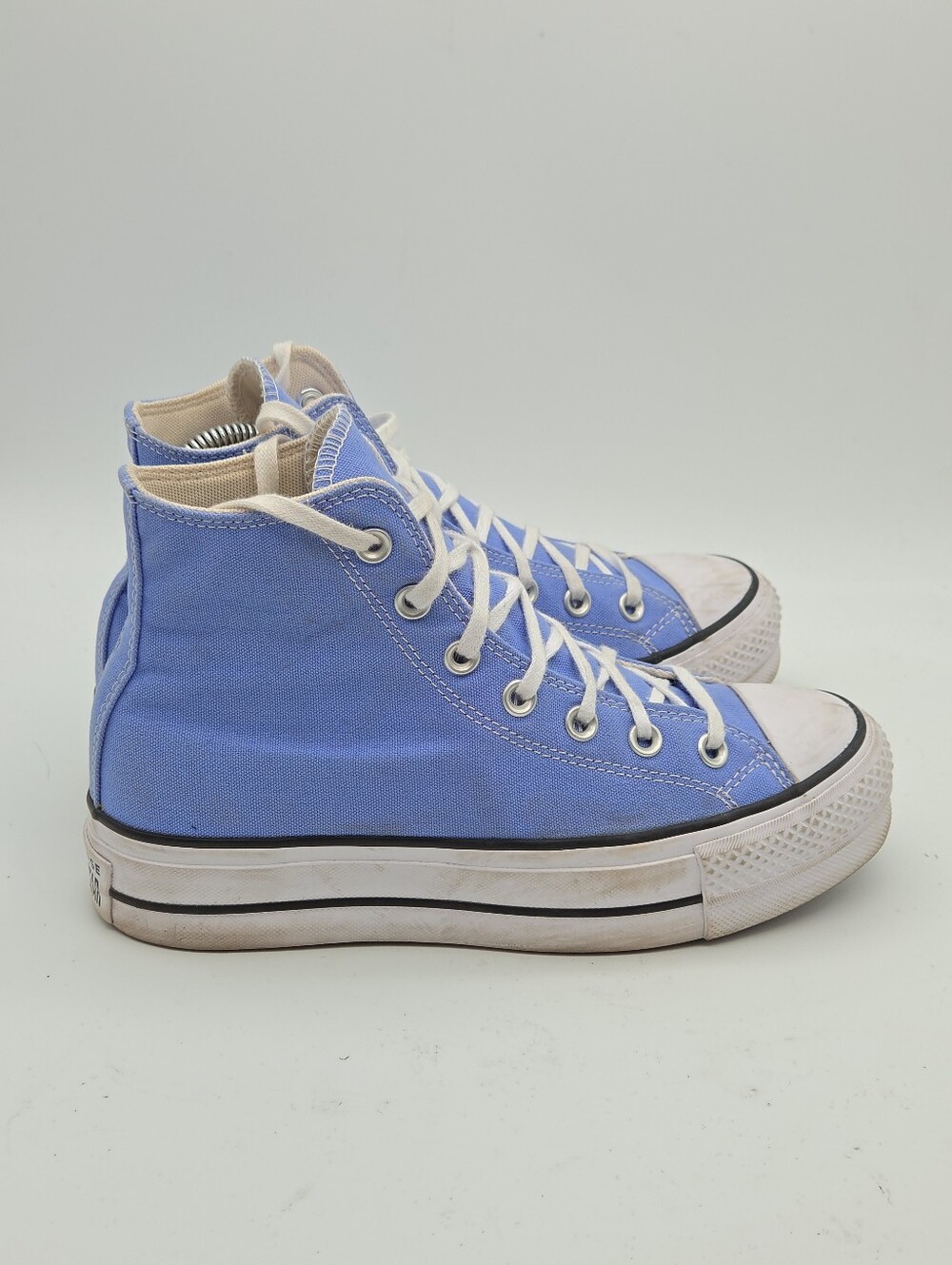 Converse Platform Lift Blue High-Top Sneakers Size Women's 7.5 - Picture 2 of 8